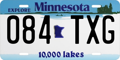 MN license plate 084TXG