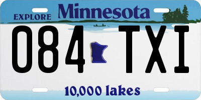 MN license plate 084TXI