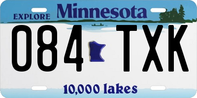 MN license plate 084TXK