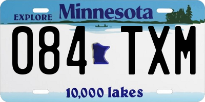 MN license plate 084TXM