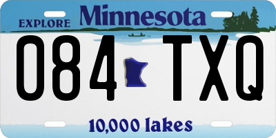 MN license plate 084TXQ
