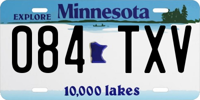 MN license plate 084TXV