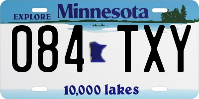 MN license plate 084TXY