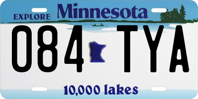 MN license plate 084TYA