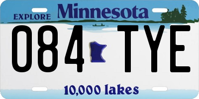 MN license plate 084TYE