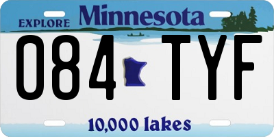 MN license plate 084TYF