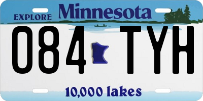 MN license plate 084TYH