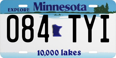MN license plate 084TYI