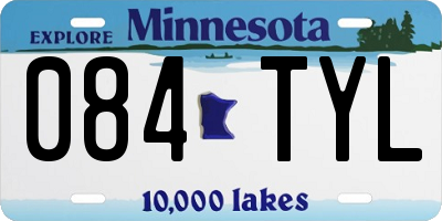 MN license plate 084TYL