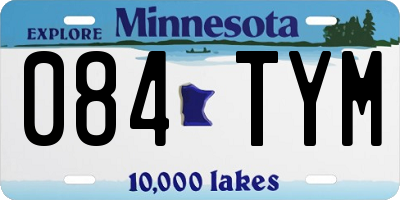MN license plate 084TYM