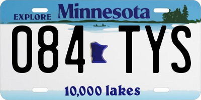 MN license plate 084TYS