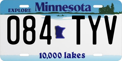 MN license plate 084TYV
