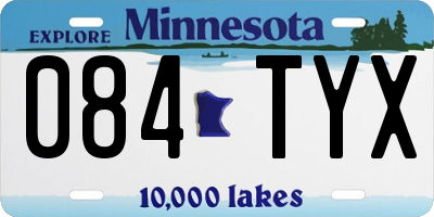 MN license plate 084TYX