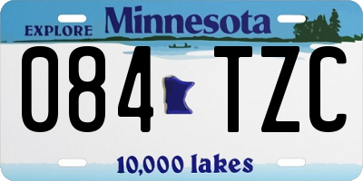 MN license plate 084TZC