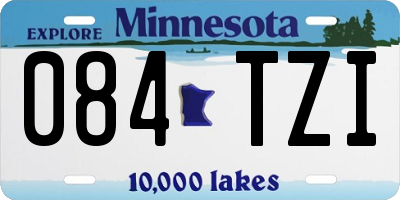 MN license plate 084TZI