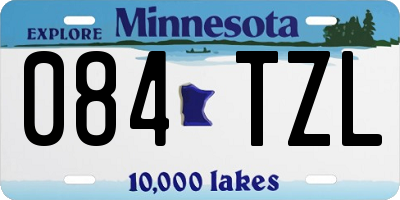MN license plate 084TZL
