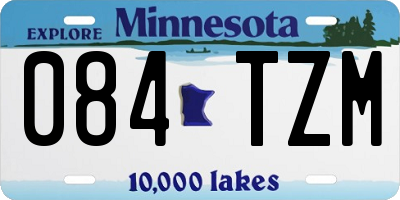 MN license plate 084TZM