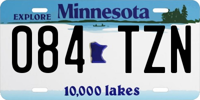 MN license plate 084TZN