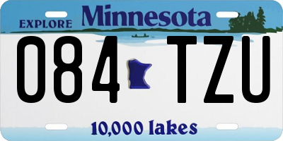 MN license plate 084TZU
