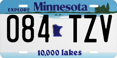 MN license plate 084TZV