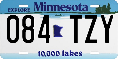 MN license plate 084TZY