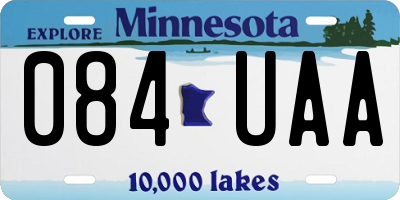 MN license plate 084UAA