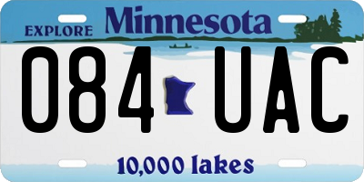 MN license plate 084UAC