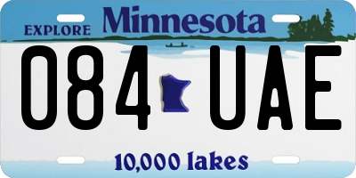 MN license plate 084UAE