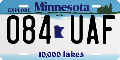 MN license plate 084UAF