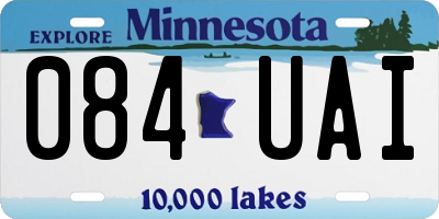 MN license plate 084UAI