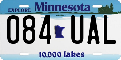 MN license plate 084UAL