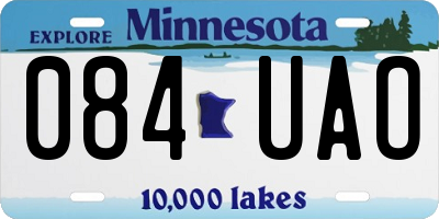 MN license plate 084UAO