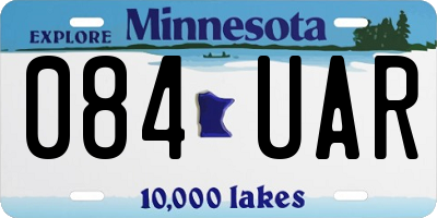 MN license plate 084UAR