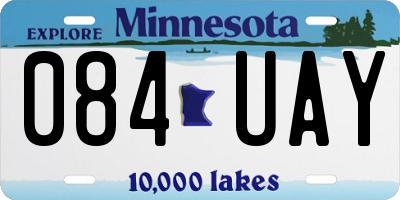 MN license plate 084UAY