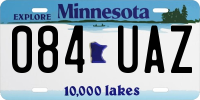 MN license plate 084UAZ