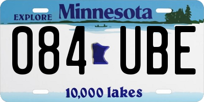 MN license plate 084UBE