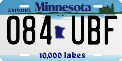 MN license plate 084UBF