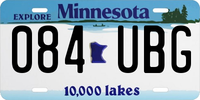 MN license plate 084UBG
