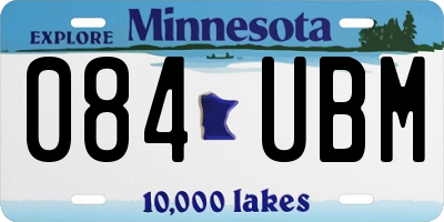 MN license plate 084UBM