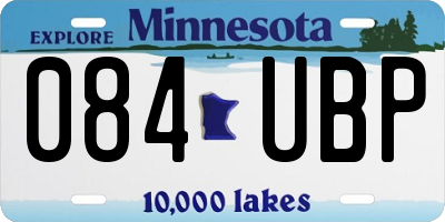 MN license plate 084UBP