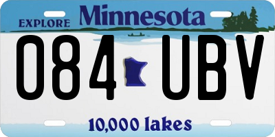 MN license plate 084UBV