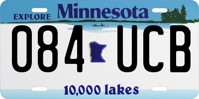 MN license plate 084UCB