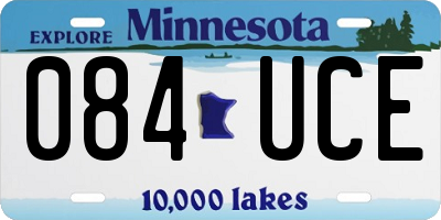 MN license plate 084UCE