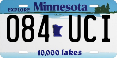 MN license plate 084UCI