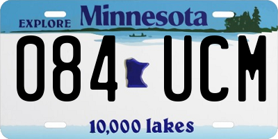 MN license plate 084UCM