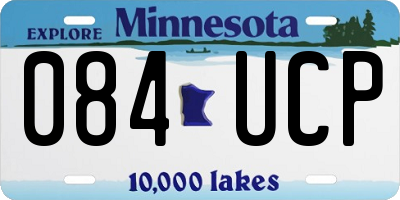 MN license plate 084UCP