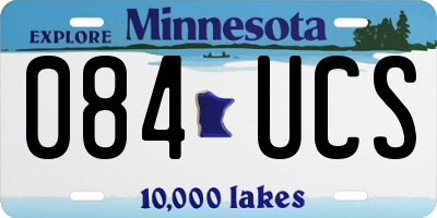 MN license plate 084UCS