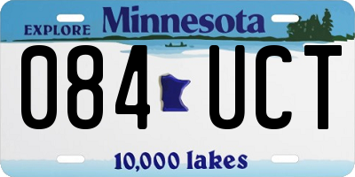 MN license plate 084UCT