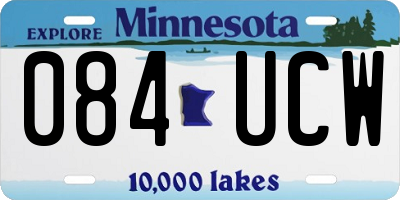 MN license plate 084UCW