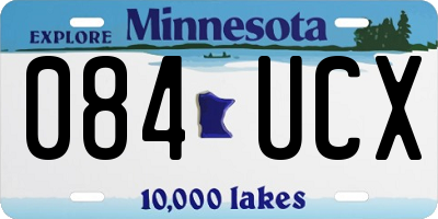 MN license plate 084UCX